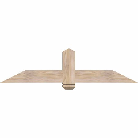 Ekena Millwork Eugene Smooth Timber Gable Bracket, Douglas Fir, 60"W x 15"H x 5 1/2"D x 5 1/2"F, 6/12 Pitch GBW060X15X0606EUG00SDF